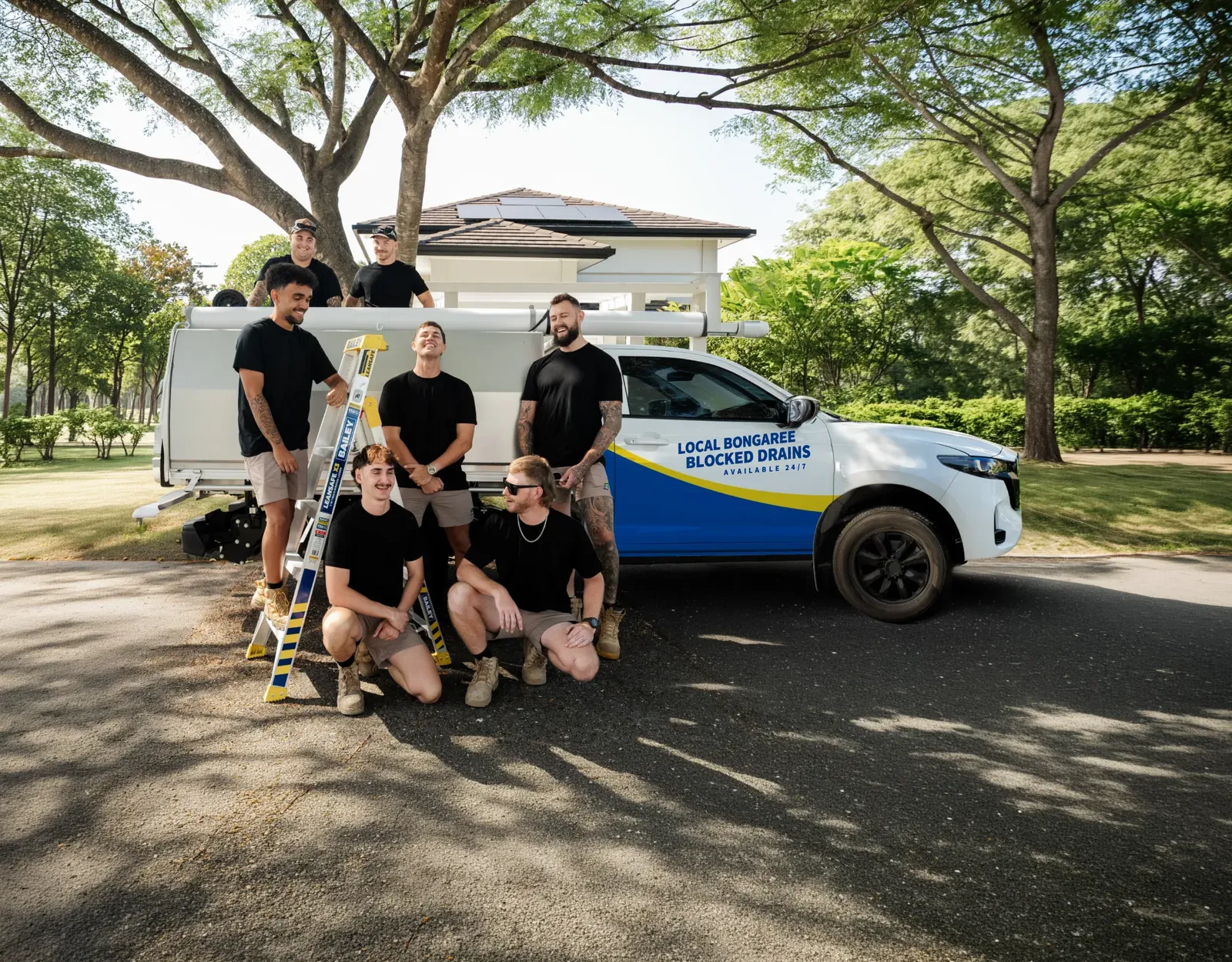 Local Bongaree Blocked Drains ute and team
